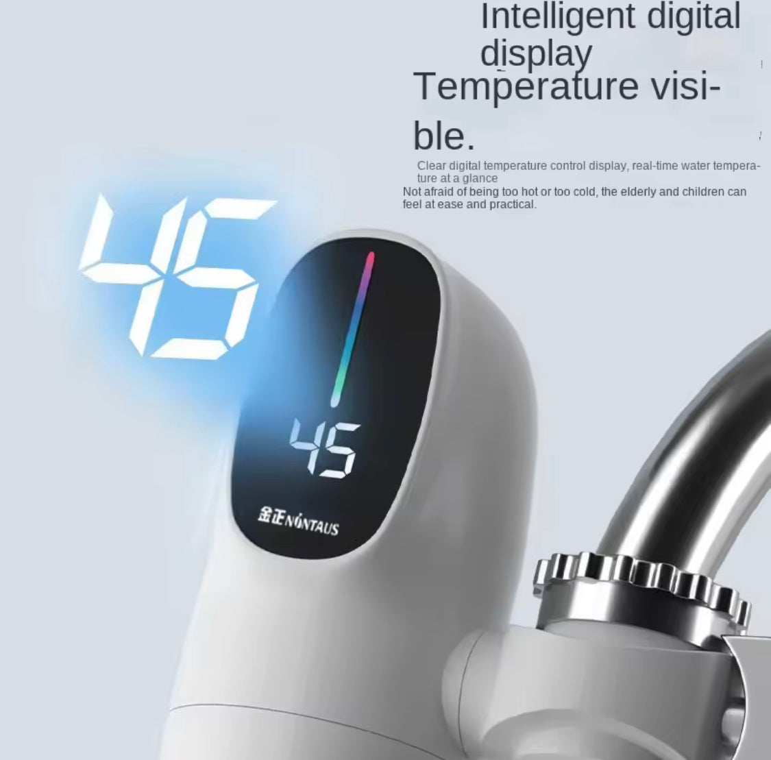 Digital Display Kitchen Faucet Adapter, 3000W Kitchen Electric Water Heater Tap, Tankless Instantaneous Water Heater Digital Display Kitchen Faucet Adapter, 3000W Kitchen Electric Water Heater Tap, Tankless Instantaneous Water Heater